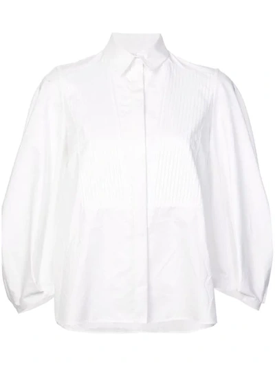Dice Kayek Puff Sleeve Blouse In White