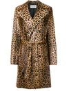 SAINT LAURENT LEOPARD PRINT TRENCH COAT