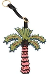 VALENTINO GARAVANI WOMAN STUDDED LEATHER KEYCHAIN PINK,GB 1016843420039642