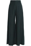 VALENTINO SILK-SHANTUNG WIDE-LEG PANTS,3074457345628101215