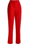 Valentino High-rise Flared Wool-blend Pants In Red