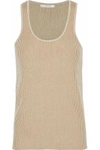 HOUSE OF DAGMAR HOUSE OF DAGMAR WOMAN SABINE RIBBED-KNIT TANK BEIGE,3074457345618914308