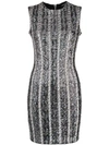 BALMAIN BALMAIN SEQUIN EMBELLISHED MINI DRESS - GREY