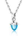 Tamara Comolli Mikado Bouquet 18k White Gold Swiss Blue Topaz Pendant