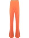 PETER COHEN STRAIGHT SILK TROUSERS