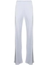 PETER COHEN PETER COHEN STRAIGHT SILK TROUSERS - 蓝色