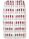 PRADA PRADA LIPSTICK PRINT STRAIGHT SKIRT - NEUTRALS