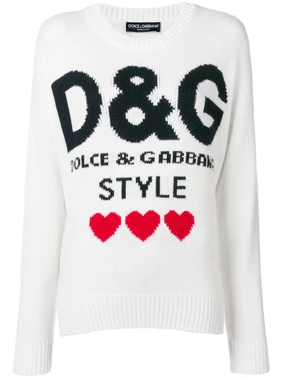 Dolce & Gabbana D&g Style Sweater In White