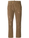 DSQUARED2 CROPPED CORDUROY TROUSERS