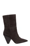 ASH DOLL BROWN SUEDE ANKLE BOOTS,10687008