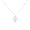 Auree Jewellery Westbourne 9ct White Gold Initial Disc Pendant