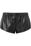 SAINT LAURENT LEATHER SHORTS