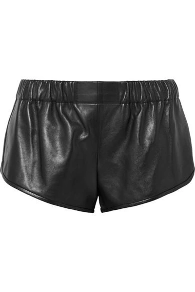 Saint Laurent Elasticated Waist Mini Shorts In Black