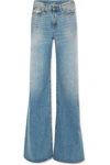 R13 Raegan distressed high-rise wide-leg jeans