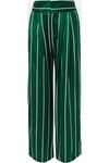 MAGGIE MARILYN LOVE UNCONDITIONALLY STRIPED SILK-SATIN WIDE-LEG trousers