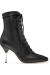 PETAR PETROV STELLA LACE-UP LEATHER ANKLE BOOTS