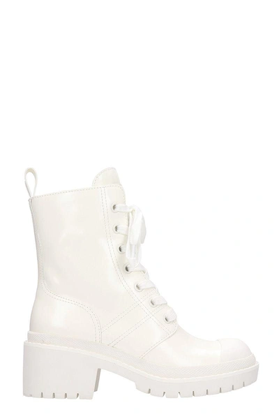 Marc Jacobs Bristol Glossed-leather Ankle Boots In White