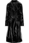TOM FORD WOMAN PATENT-LEATHER TRENCH COAT BLACK,AU 4230358016327665