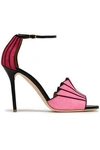 MALONE SOULIERS WOMAN COLOR-BLOCK LEATHER-TRIMMED SUEDE PUMPS PINK,GB 14693524283378465