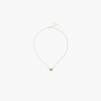 Shay 18k Yellow Gold Essential Link Baguette Diamond Necklace In Metallic