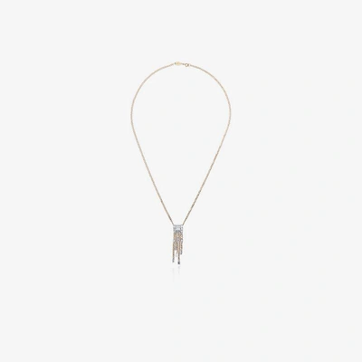 Mindi Mond 18k Yellow Gold Clarity Five Stand Tassel Diamond Pendant Necklace In Metallic