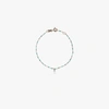 Gigi Clozeau 18k Rose Gold Turquoise Beaded Single Diamond Bracelet In Blue