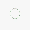 Gigi Clozeau 18k White Gold Green Beaded Bracelet In Green