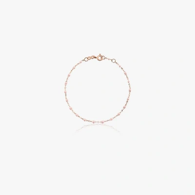 Gigi Clozeau Pink Rg Bead Rose Gold Bracelet In Pink