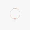 Gigi Clozeau 18kt Rose Gold Classic Gigi North Star Salmon Pink And Diamond Beaded Bracelet In Pink
