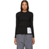 VETEMENTS VETEMENTS BLACK FITTED INSIDE OUT LONG SLEEVE T-SHIRT