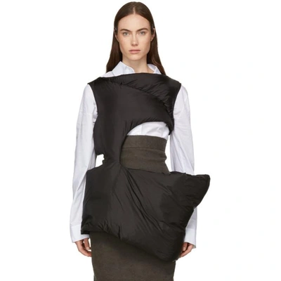 Rick Owens Padded Cut Out Vest In 09 Black