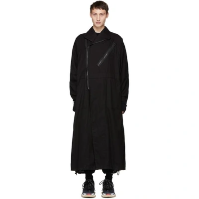Julius Zipped Coat In Black