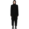 JULIUS JULIUS BLACK WOOL SINGLE-BREASTED COAT