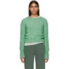 SIES MARJAN Green Cropped Lurex Courtney  Sweater 