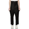 RICK OWENS RICK OWENS BLACK DIRT CARGO PANTS