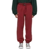 VETEMENTS VETEMENTS RED OVERSIZED INSIDE-OUT LOUNGE PANTS