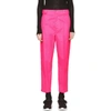 PRADA PRADA PINK TECHNO LOGO TROUSERS