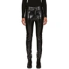 RAG & BONE RAG AND BONE BLACK VINYL HIGH-RISE SKINNY JEANS