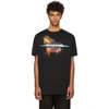 BALMAIN BALMAIN BLACK OVERSIZED PRINTED COTTON T-SHIRT