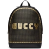 GUCCI GUCCI BLACK AND GOLD GUCCY MAGNETISMO BACKPACK