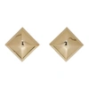 MARC JACOBS MARC JACOBS GOLD LARGE STUD CLIP-ON EARRINGS