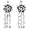 GUCCI GUCCI SILVER TENNIS CRYSTAL EARRINGS