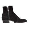 Balmain Anthos Suede Ankle Boots In Black