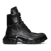 RICK OWENS Black Tractor Dunk Boots