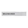 BALENCIAGA BALENCIAGA WHITE AND BLACK LARGE LOGO SCARF