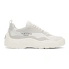 Valentino Two-tone Leather And Suede Gumboy Sneakers In White
