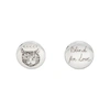 GUCCI SILVER 'BLIND FOR LOVE' STUD EARRINGS