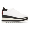 Stella Mccartney Elyse Striped Platform Sole Sneakers In White