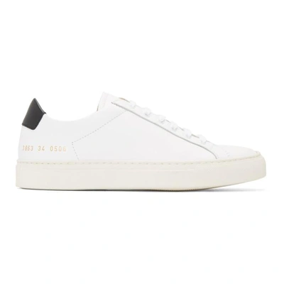 Common Projects Retro Two-tone Leather Sneakers In White