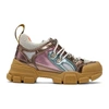 GUCCI GUCCI PINK AND GREEN FLASHTREK SNEAKERS